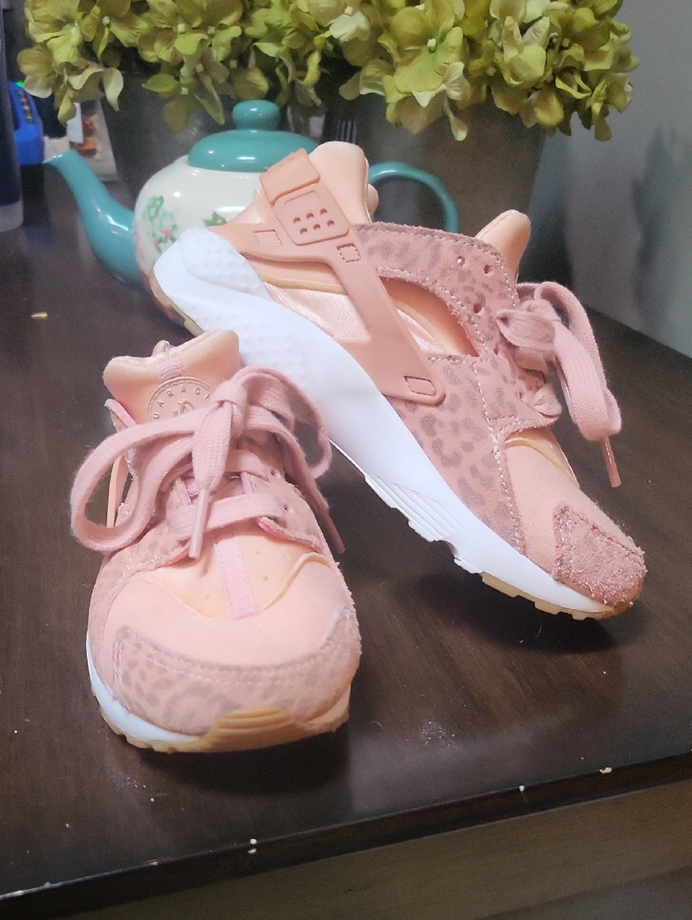 Nike Kids Peach/Pink Lace-Up Sneakers